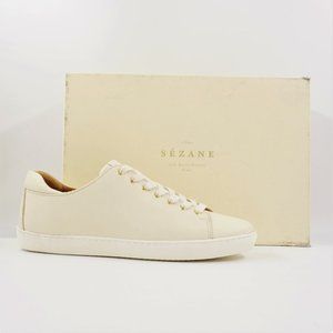 Sezane Jack Trainers in Smooth Ecru - Women's Size EU 39
